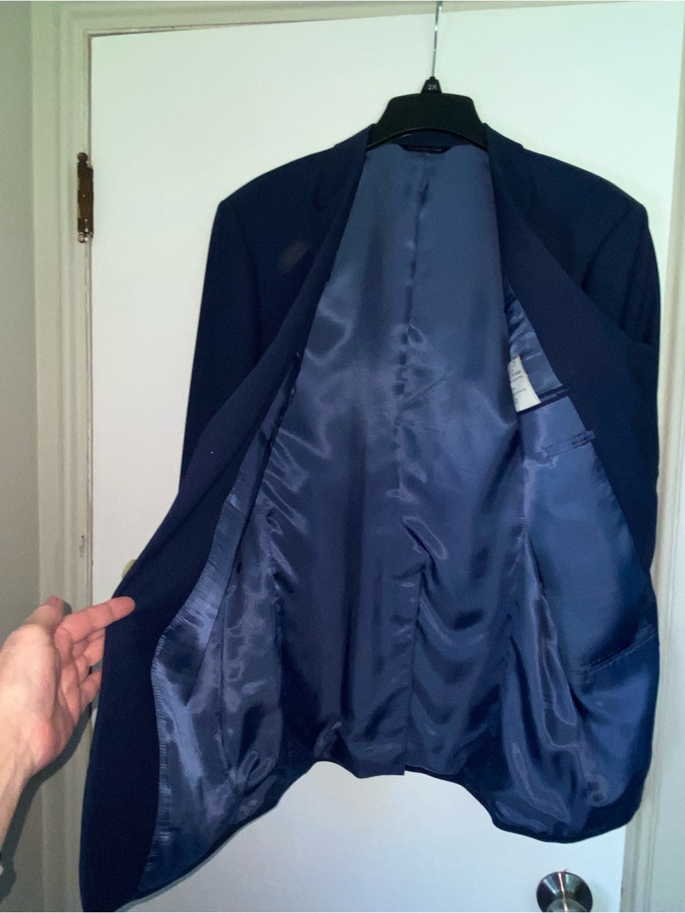 Samuelsohn Suit Jacket SB Como Men 43T Navy 2-Button 100% Wool Blazer Tall EUC - Picture 4 of 12